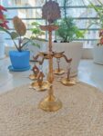 Antique Oil Lamp Vintage Home Decor Peacock Motif