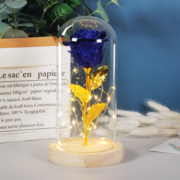 Valentines Day Gift For Girlfriend Eternal Rose Flowers LED Light In Glass Cover Day Wedding Decoration Favors Mother Day Female Gift Gift