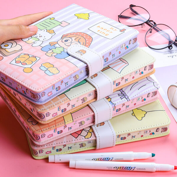 Simple Ins Style Leather Portable Notebook