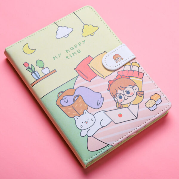 Simple Ins Style Leather Portable Notebook