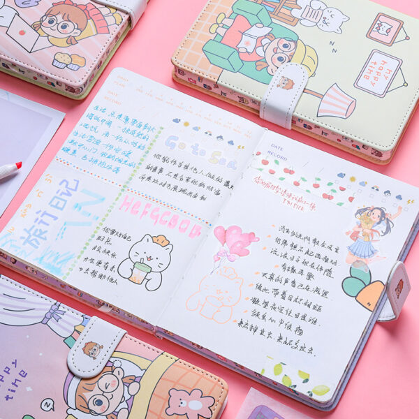 Simple Ins Style Leather Portable Notebook