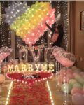 Fashion Proposal Props Romantic Surprise Scene Layout Creative Letter Lights