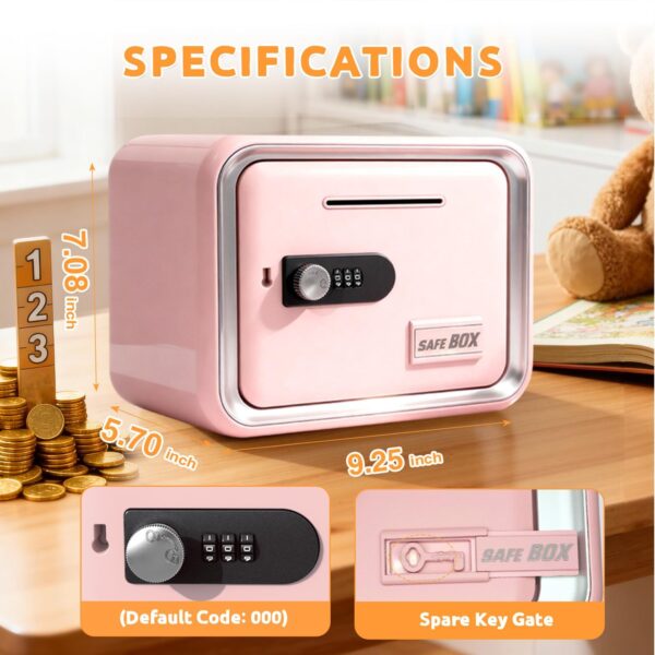 Pink Combination Lock Piggy Bank  Children's Money Bank Gift Fostering Saving Habits