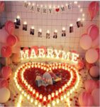 Fashion Proposal Props Romantic Surprise Scene Layout Creative Letter Lights